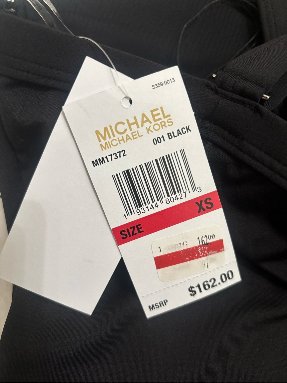 🌴🌴🌴Michael Kors Black Halter Rhinestone Tank Swim Top - Picture 5 of 6